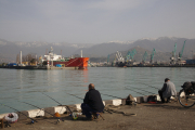 Fishermen in Batumi harbor